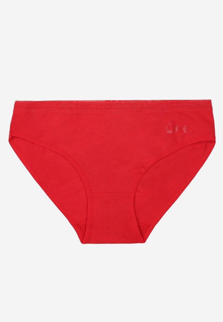 Figi Roșii din Bumbac cu Imprimeu Love Adririn