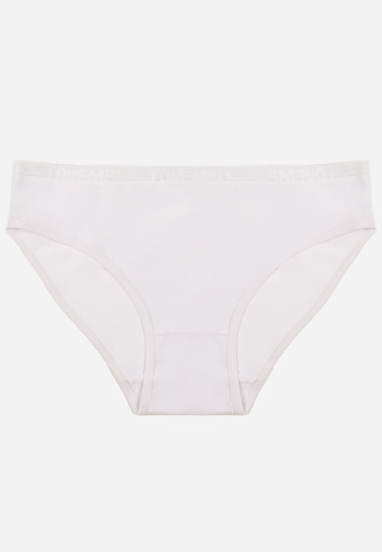 Chiloți Figi Albi din bumbac cu inscripția Love Adririn