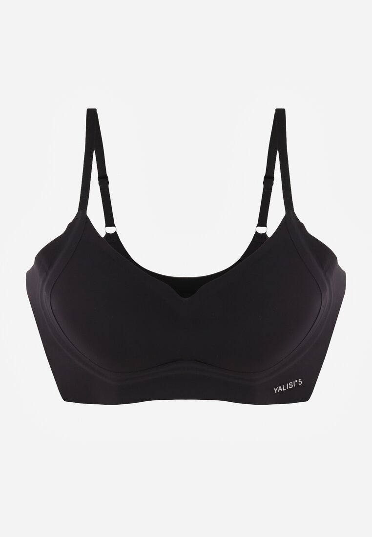 Sutien Negru Elastic Fără Cusături Fără Armătură Edaelia