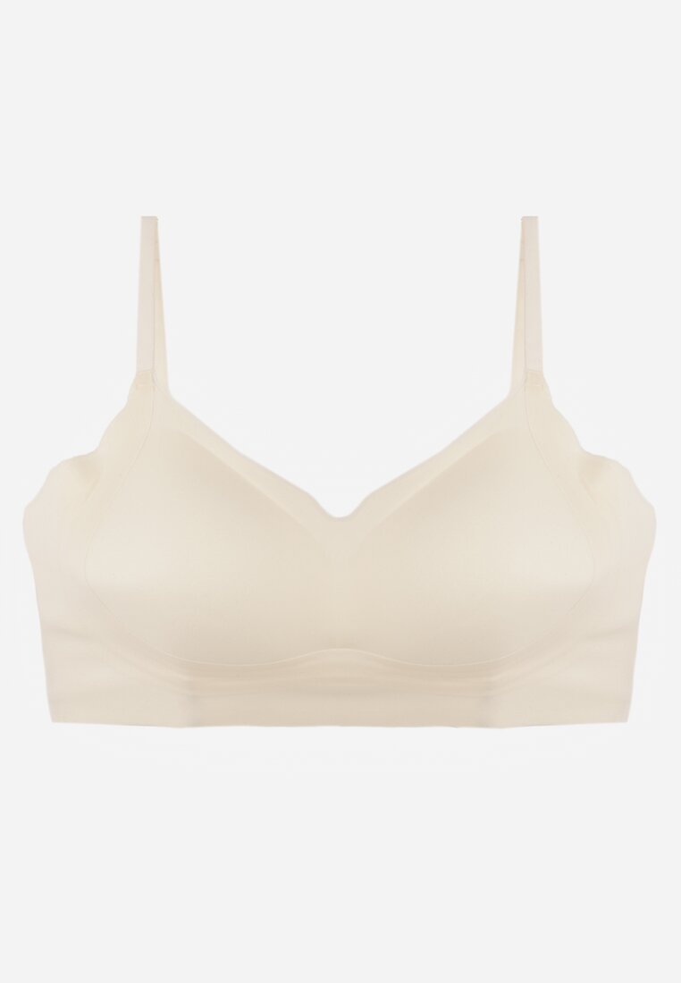 Sutien Elastic Fără Cusături Fără Armătură Bej Deschis Edaelia