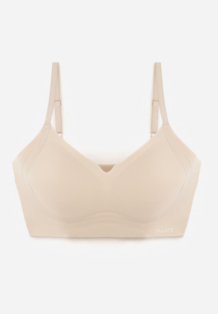 Sutien Elastic Bej Fără Cusături Fără Armătură Edaelia