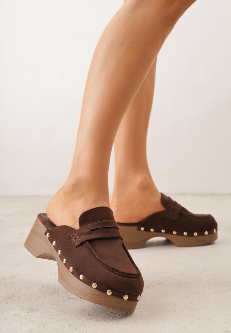 Saboti Maro în stil Loafers cu nituri decorative Sargita