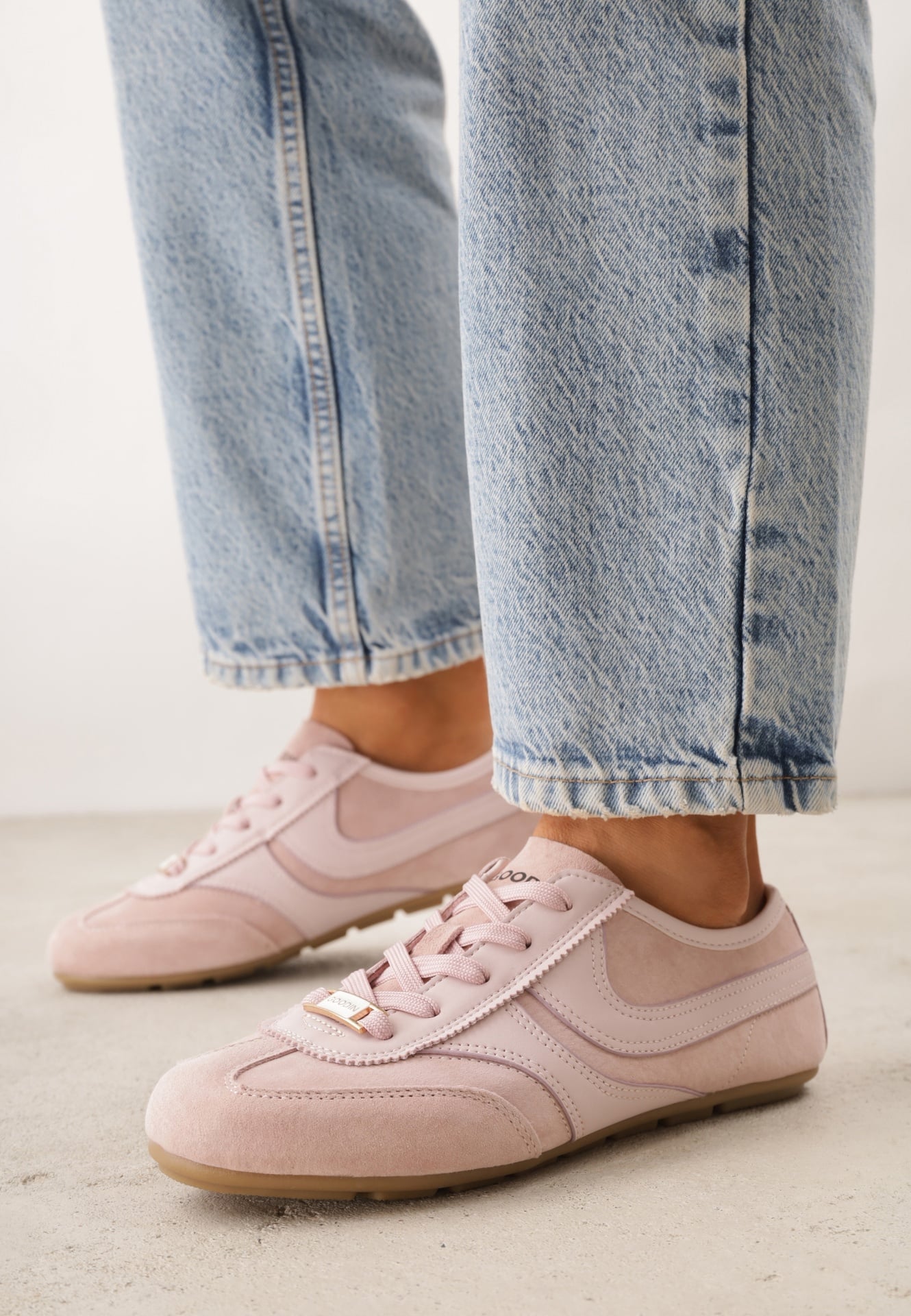 Adidași-teniși Roz Clasici din piele întoarsă naturală Talanashta