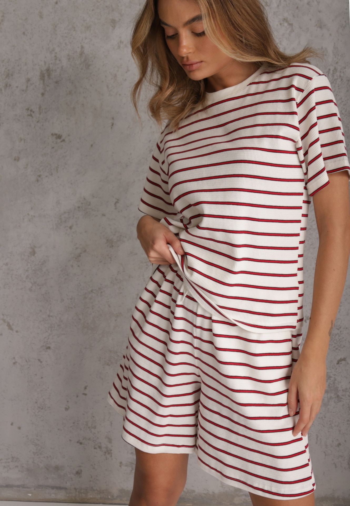 Pantaloni scurți Lennliss Roșu cu alb