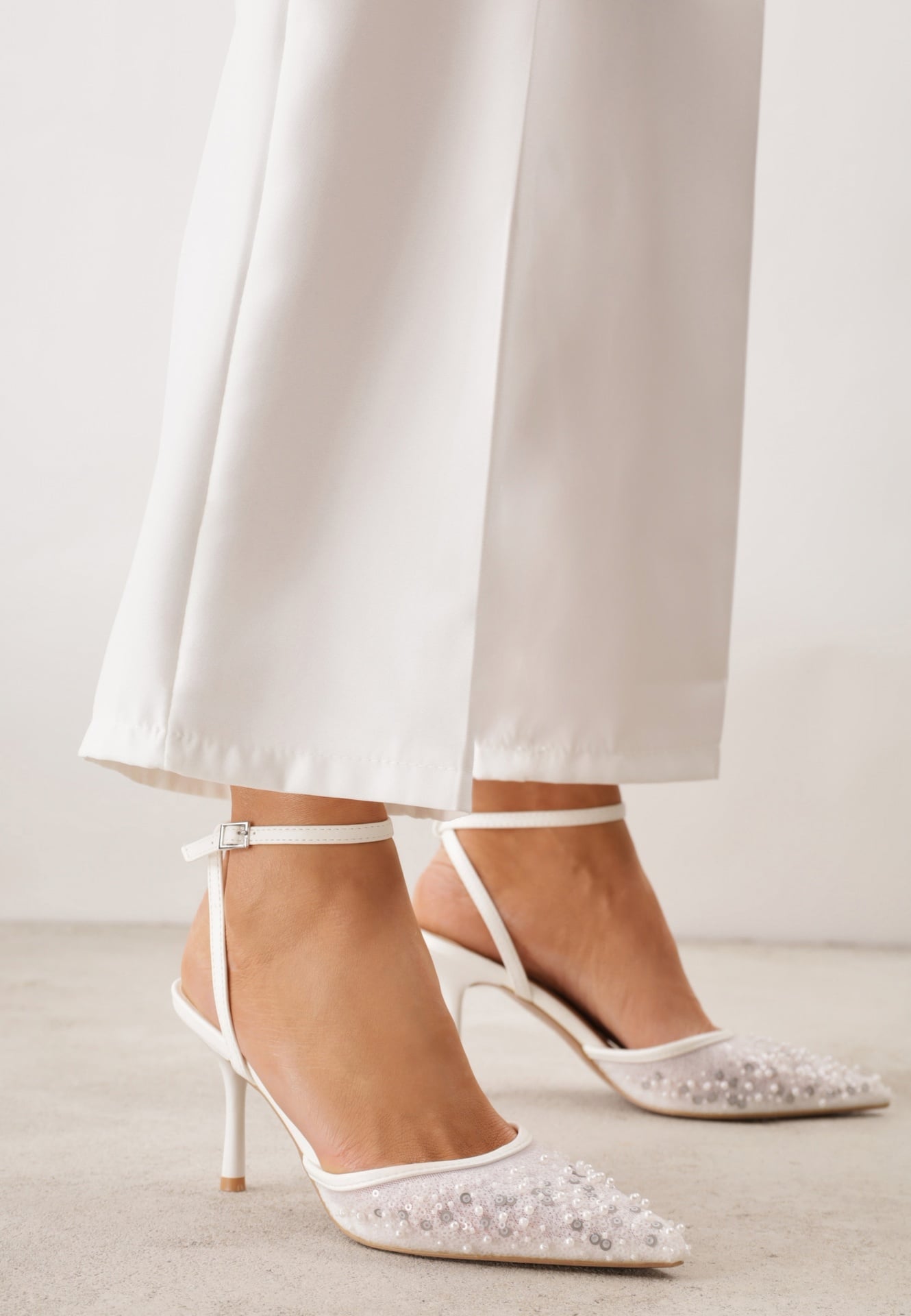 Pantofi stiletto Adolia Albi