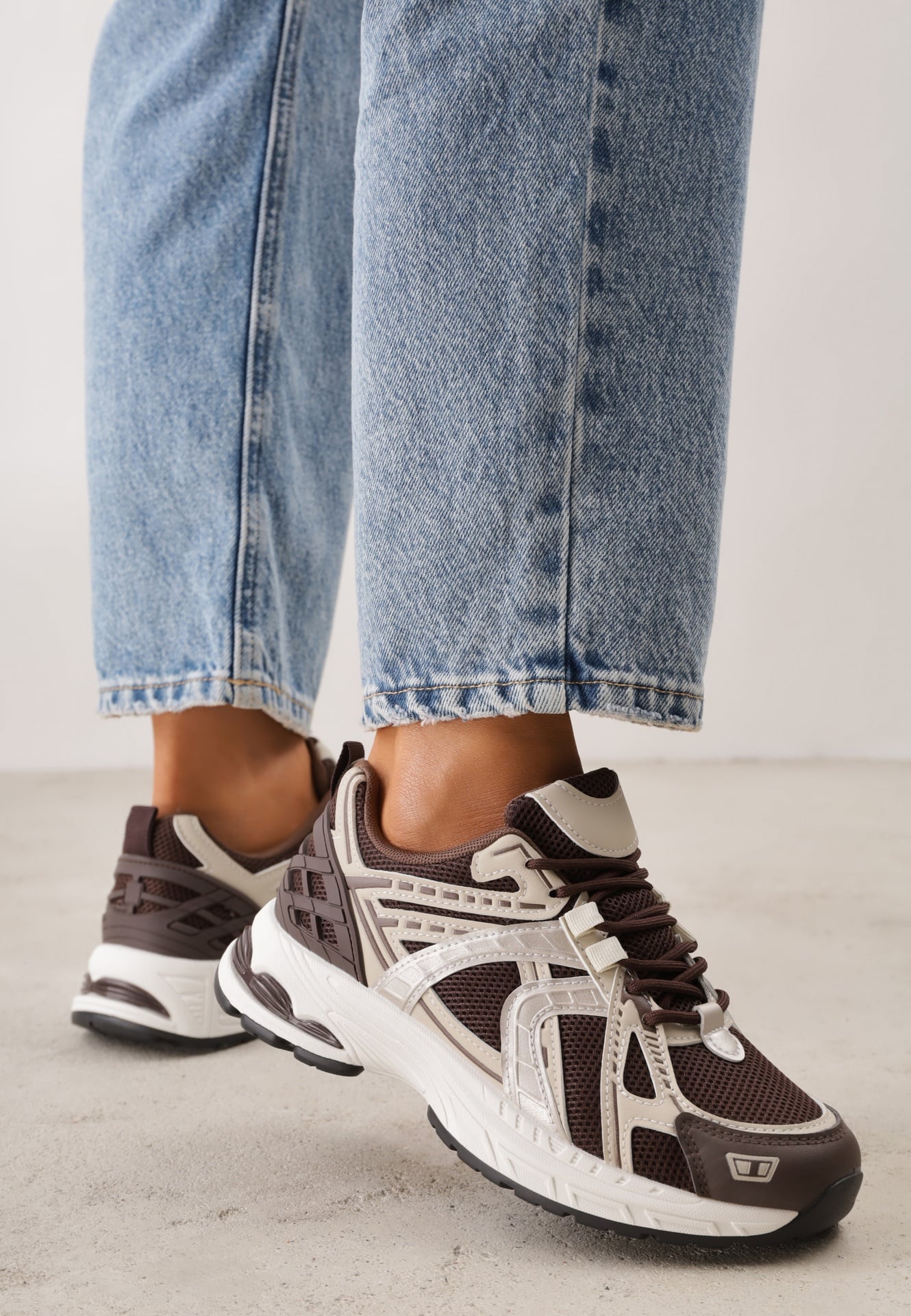 Pantofi sport Dad Shoes cu upper din plasă, pe talpă din spumă Anotea Maro