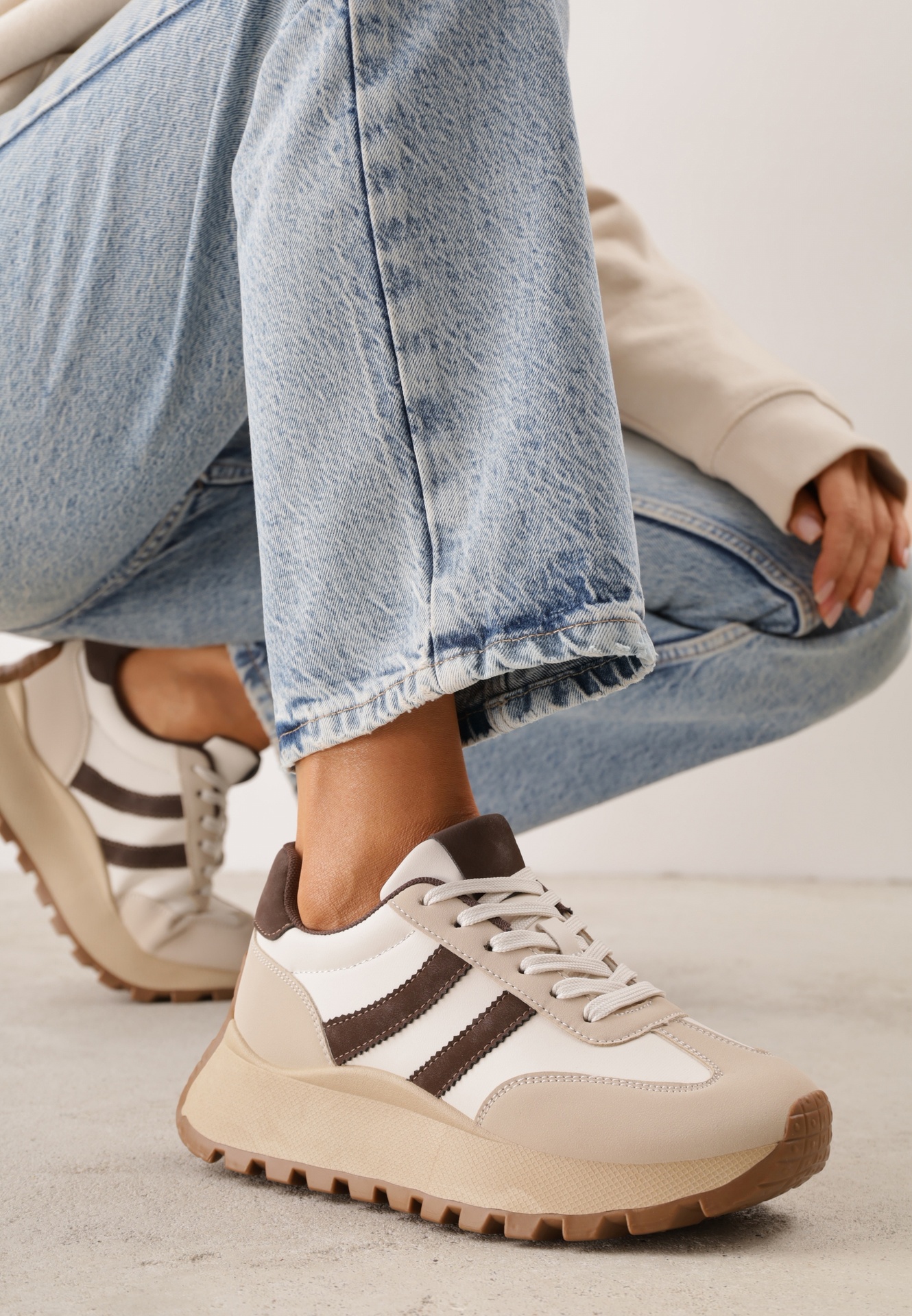 Sneakers cu platformă cu model geometric Tillia Maro