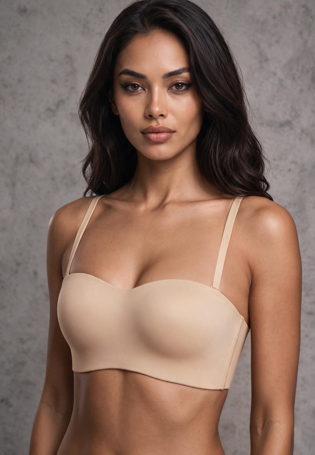 Sutien tip balconetă push-up simplu Christika Bej