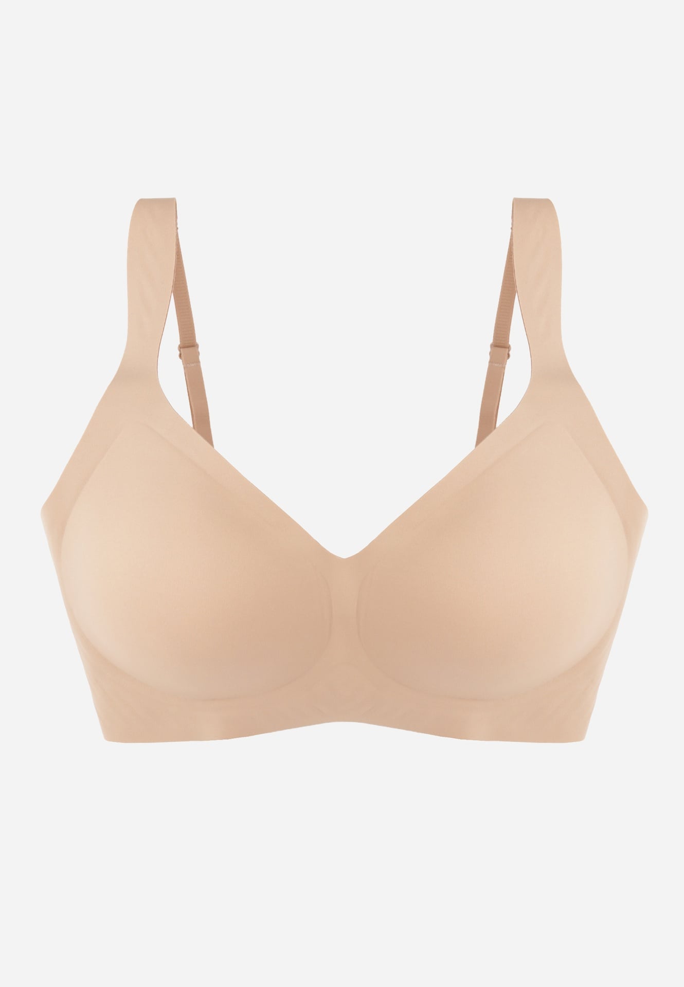 Sutien simplu Second Skin 2 în 1 cu spate coborât Tesasha Bej