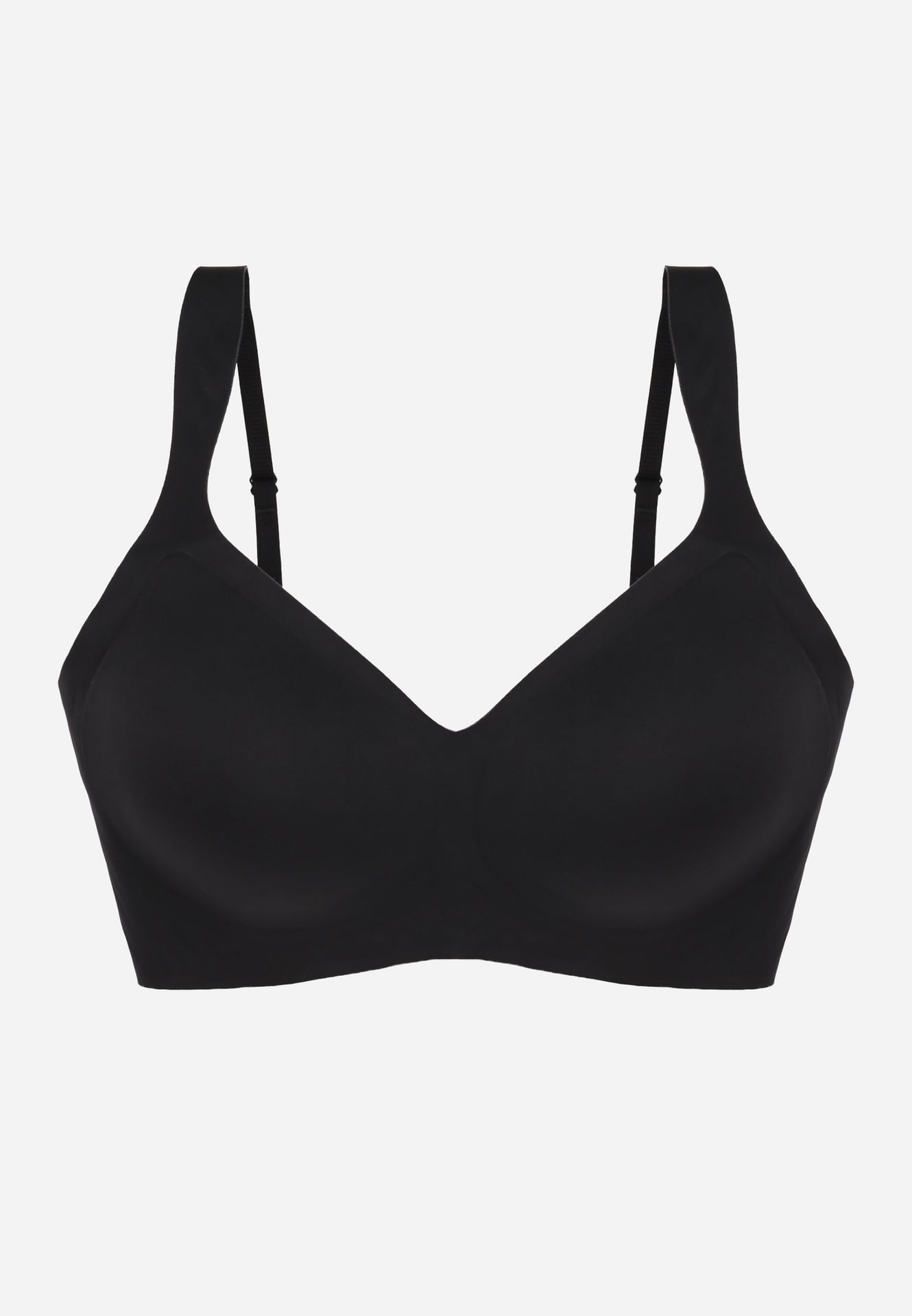 Sutien simplu Second Skin 2 în 1 cu spate coborât Tesasha Negru