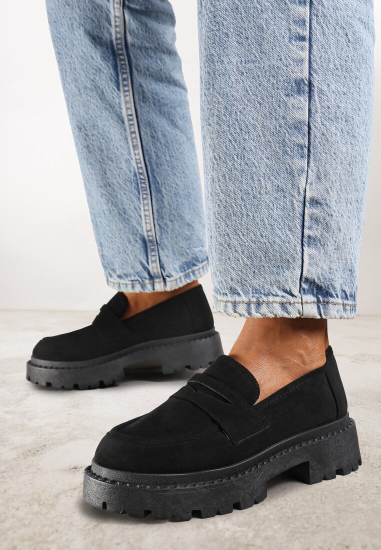 Mocasini Negri Slip-on Vices pe Platformă Dionela