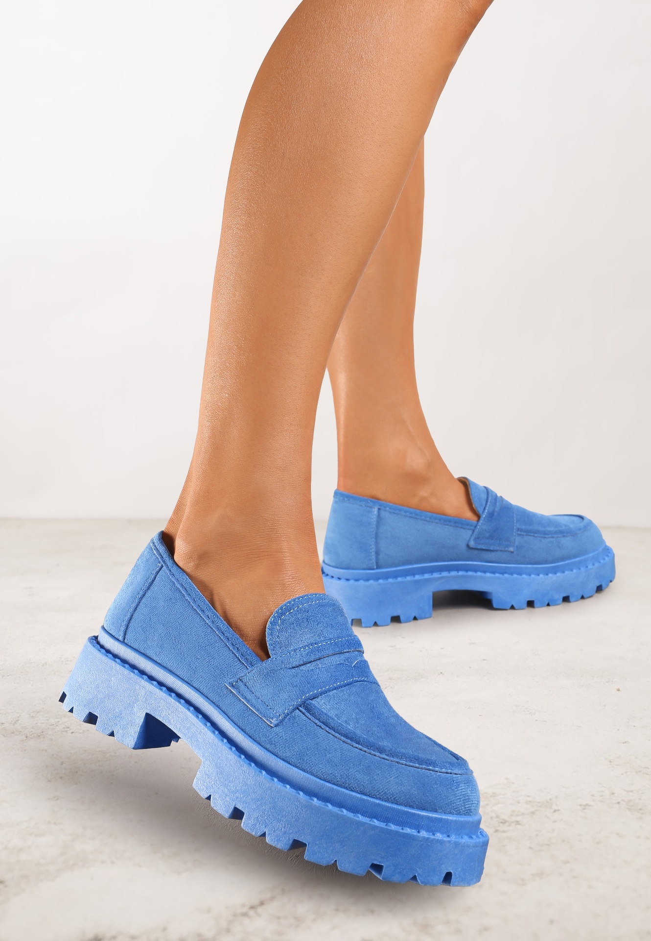 Mocasini slip-on Albastre Vices cu platformă Dionela