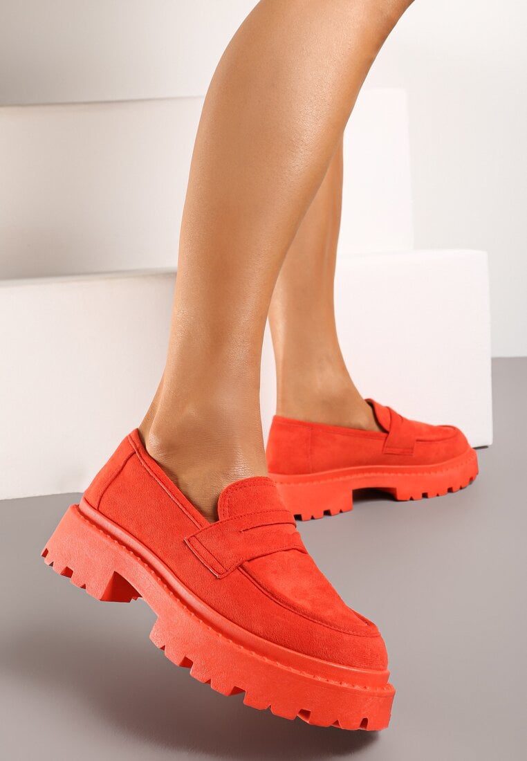 Mocasini slip-on Portocalii Vices cu Platformă Dionela