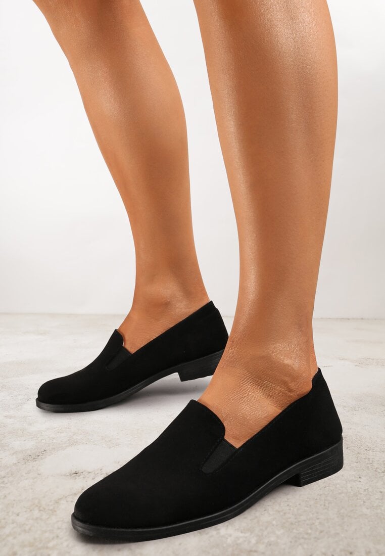 Mocasini Elegante Negre din Ecosuedă Wiallara