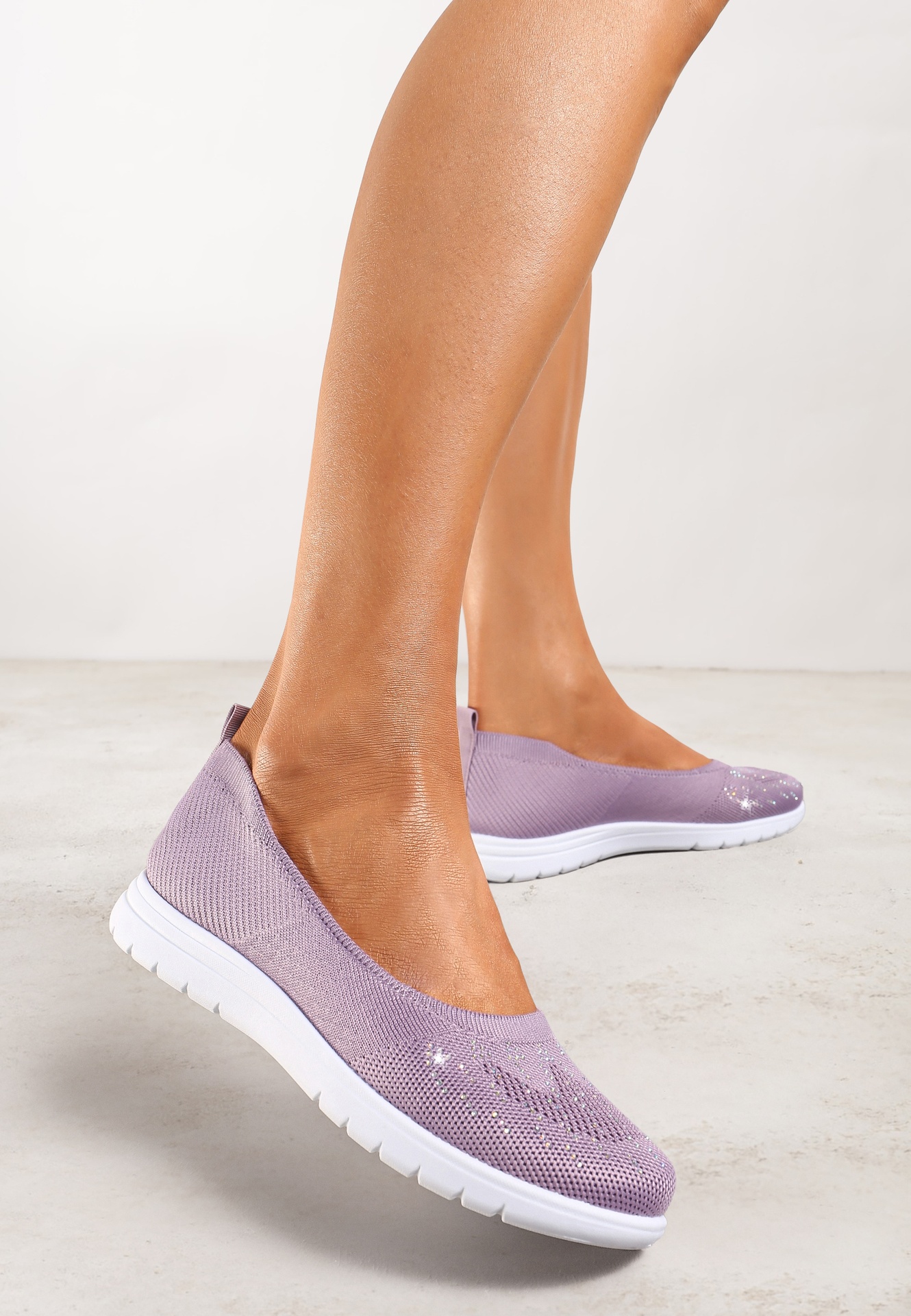 Tenisi Mov Plati Decorati cu zirconii Lomadia