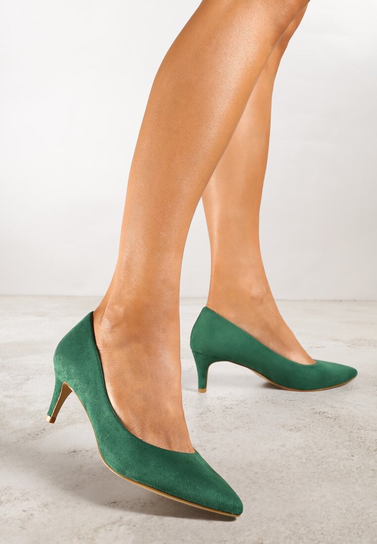 Pantofi stiletto verzi Vices în stil clasic Savora