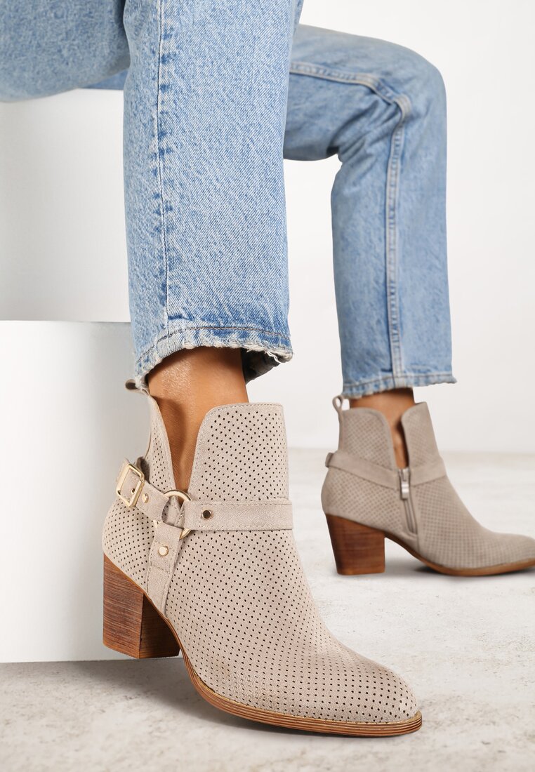 Botine Falfedi Bej deschis