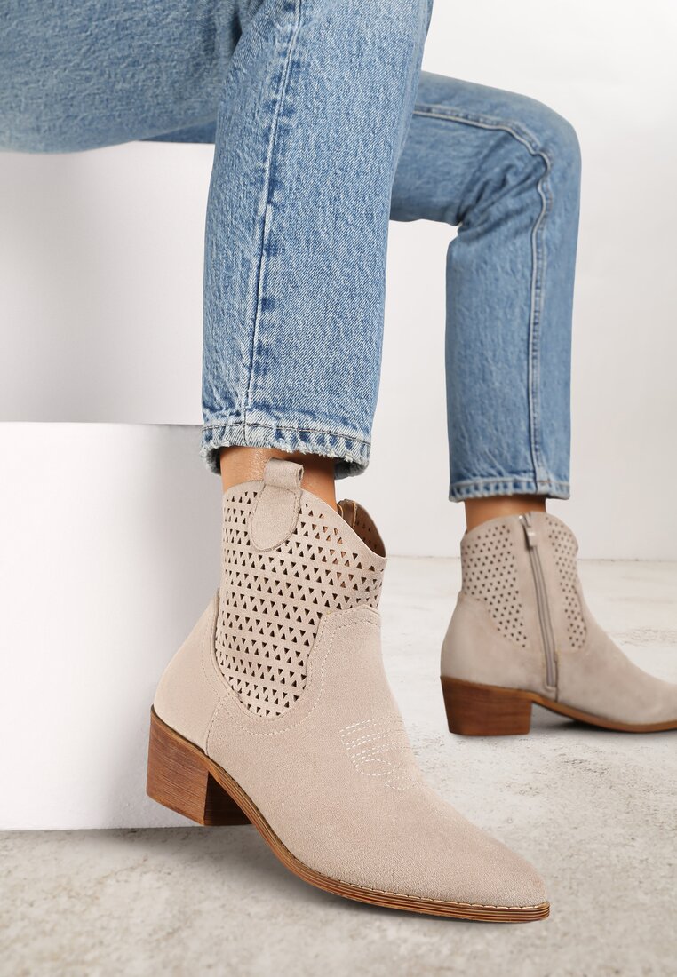 Botine Elfedi Bej deschis