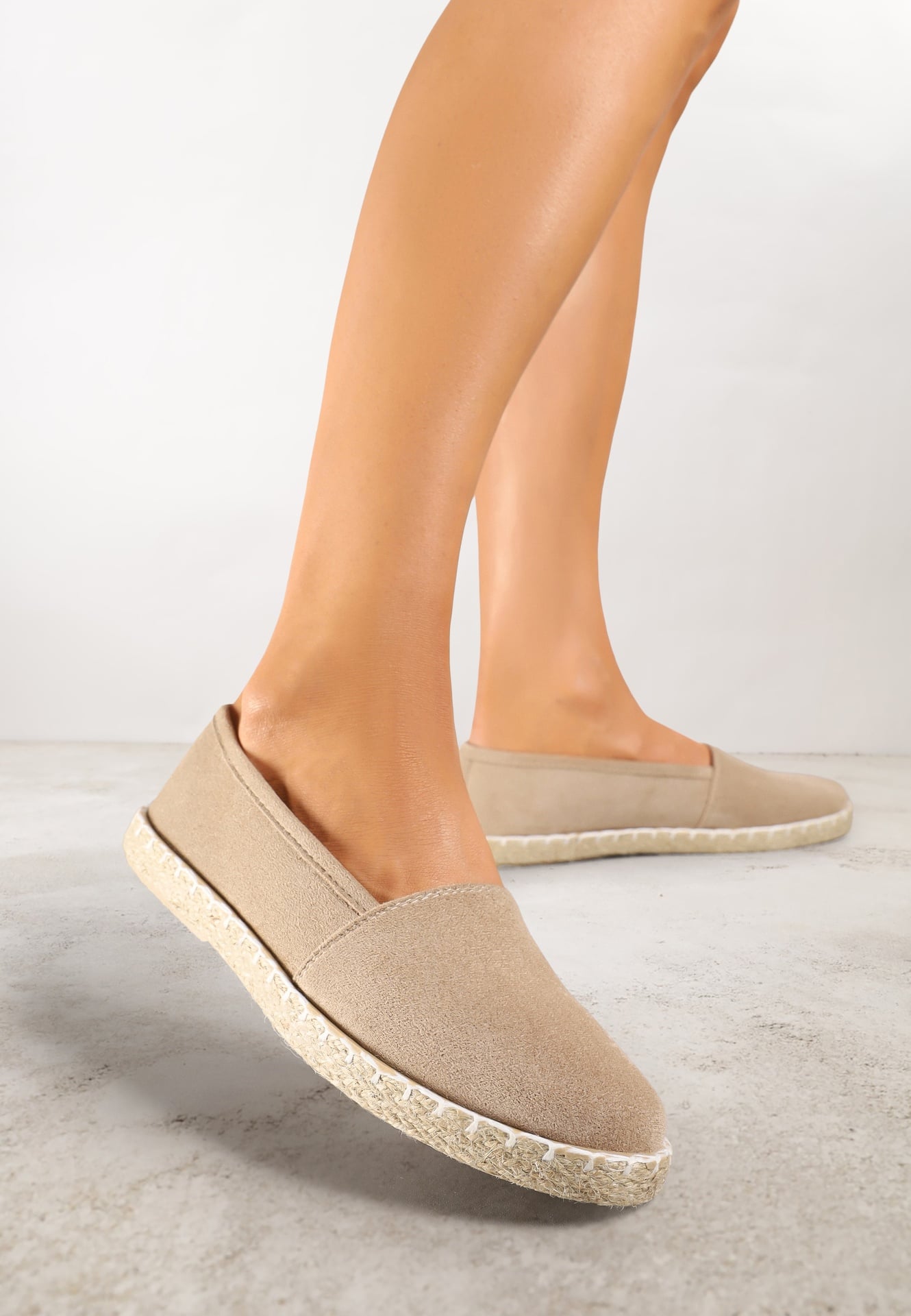 Espadrile Bej închis Vices pe Talpă Decorată cu Împletitură Sesoriela