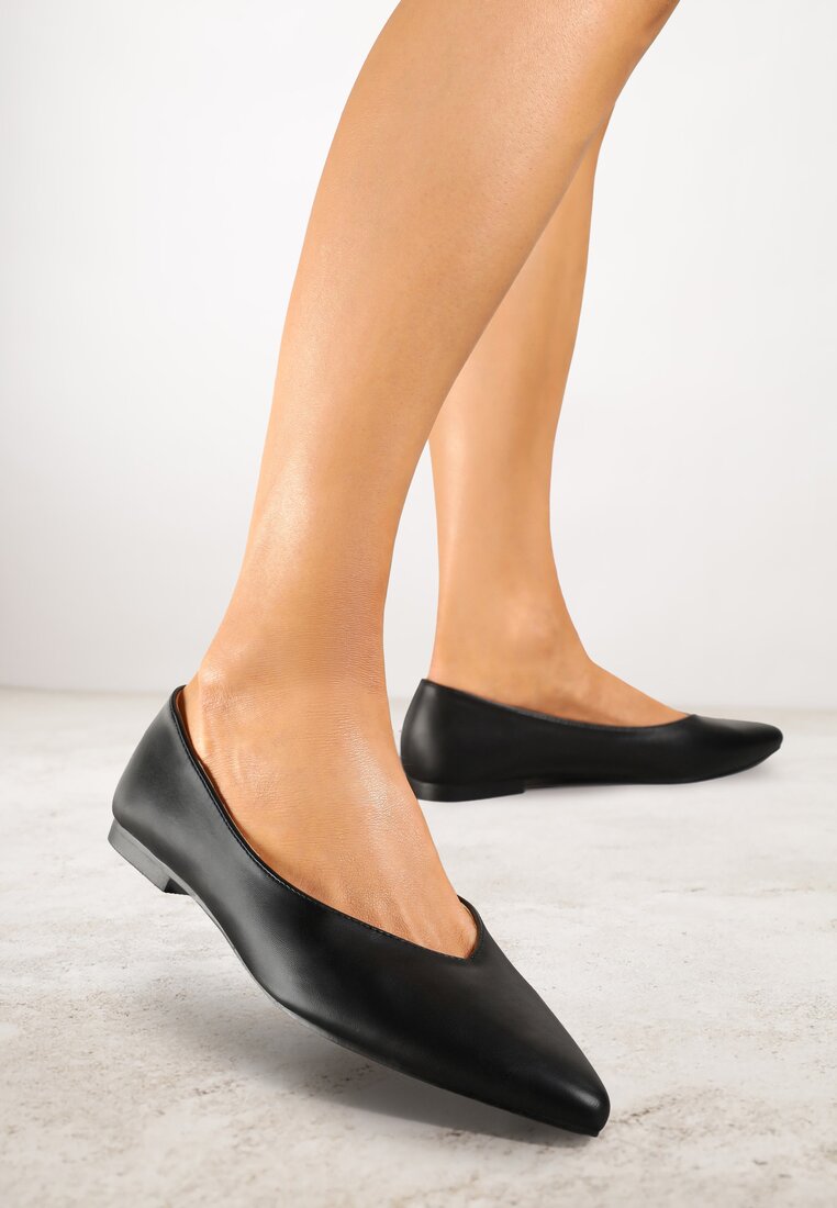 Balerini Negri Vices Decorați cu Vârf Migdală Neoranea