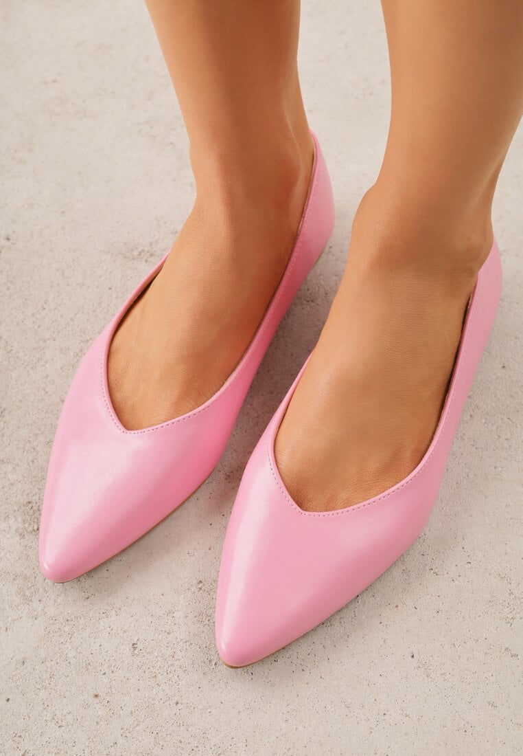 Balerini Fuchsia Vices Decorați cu vârf migdală Neoranea