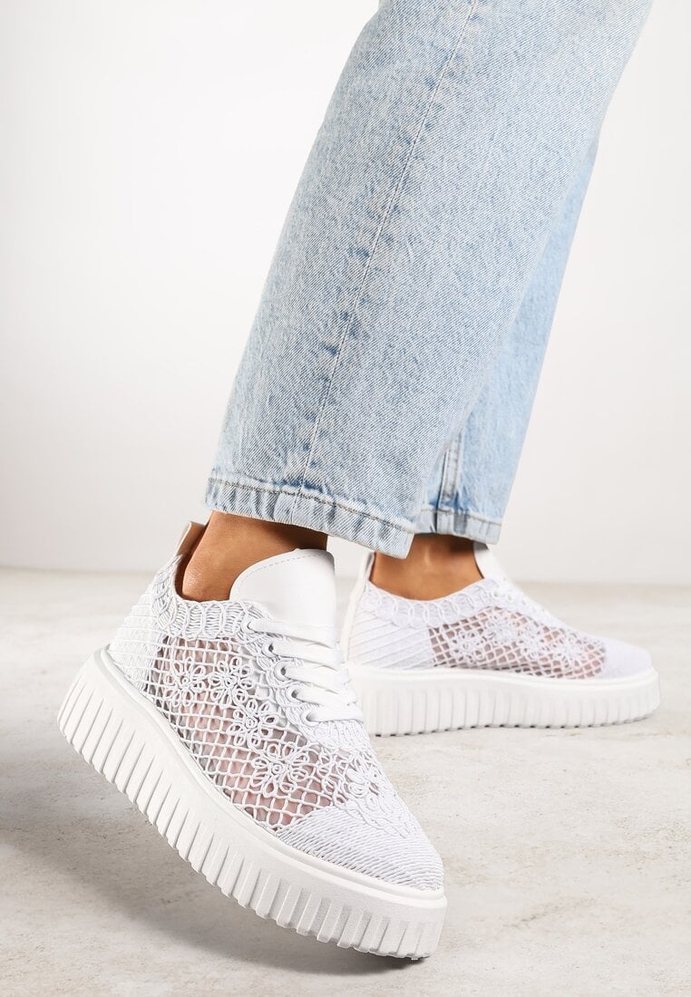 Sneakers Albi Vices cu platformă cu parte superioară ajurată Lumerise