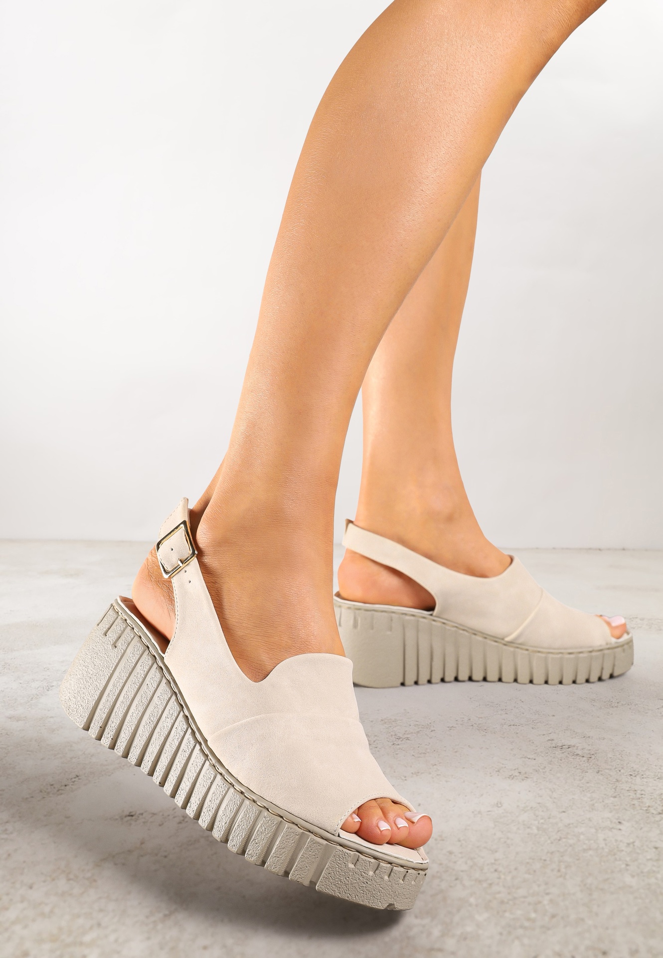 Sandale Bej pe Pană în Relief Vices Reaveline