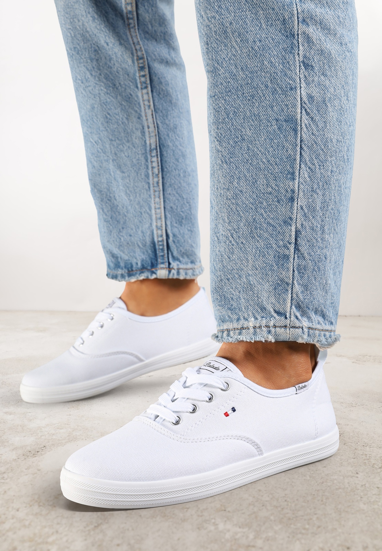 Tenisi Clasici Alb și Roz Vices cu șireturi Telisara