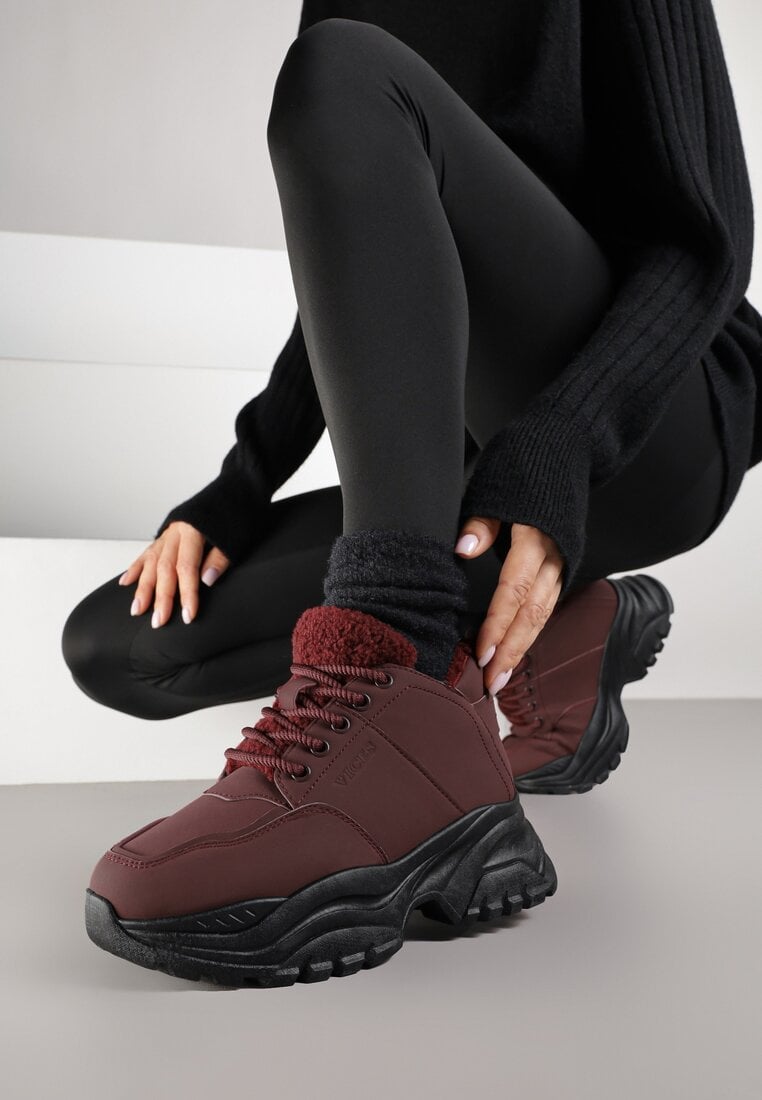Ghete Adidași Bordeaux Vices cu platformă cu relief Nirrise
