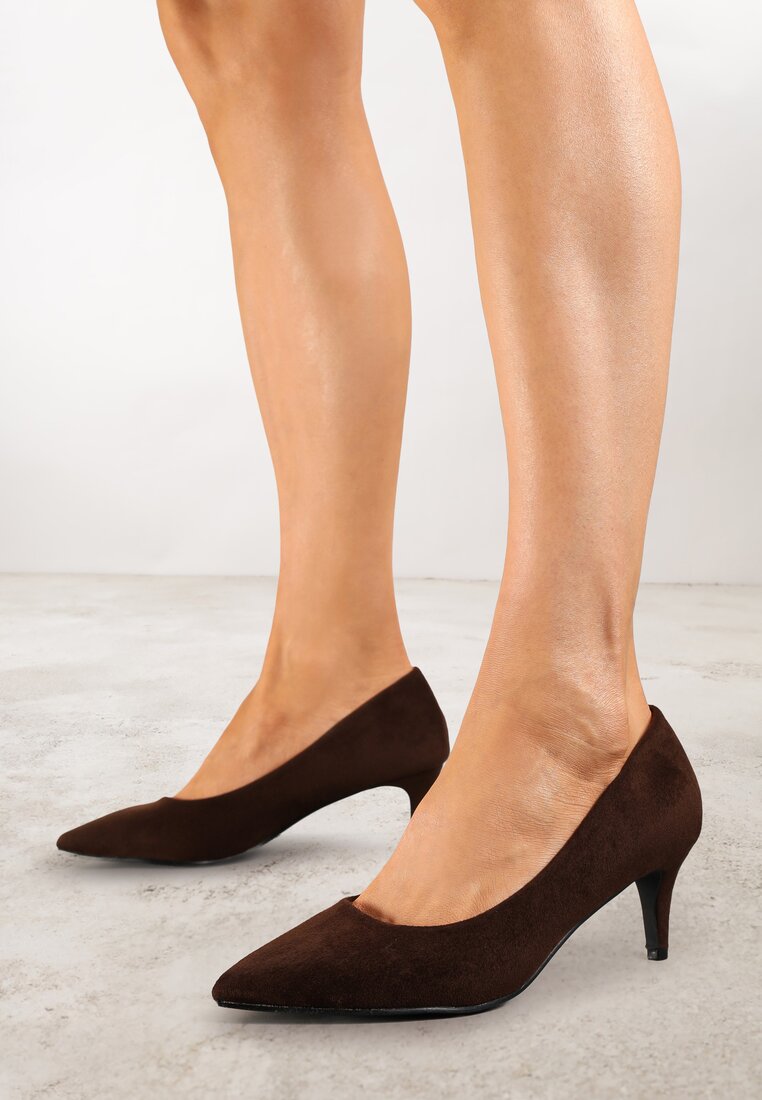 Pantofi cu toc Maro Vices cu toc cui în stil clasic Savora