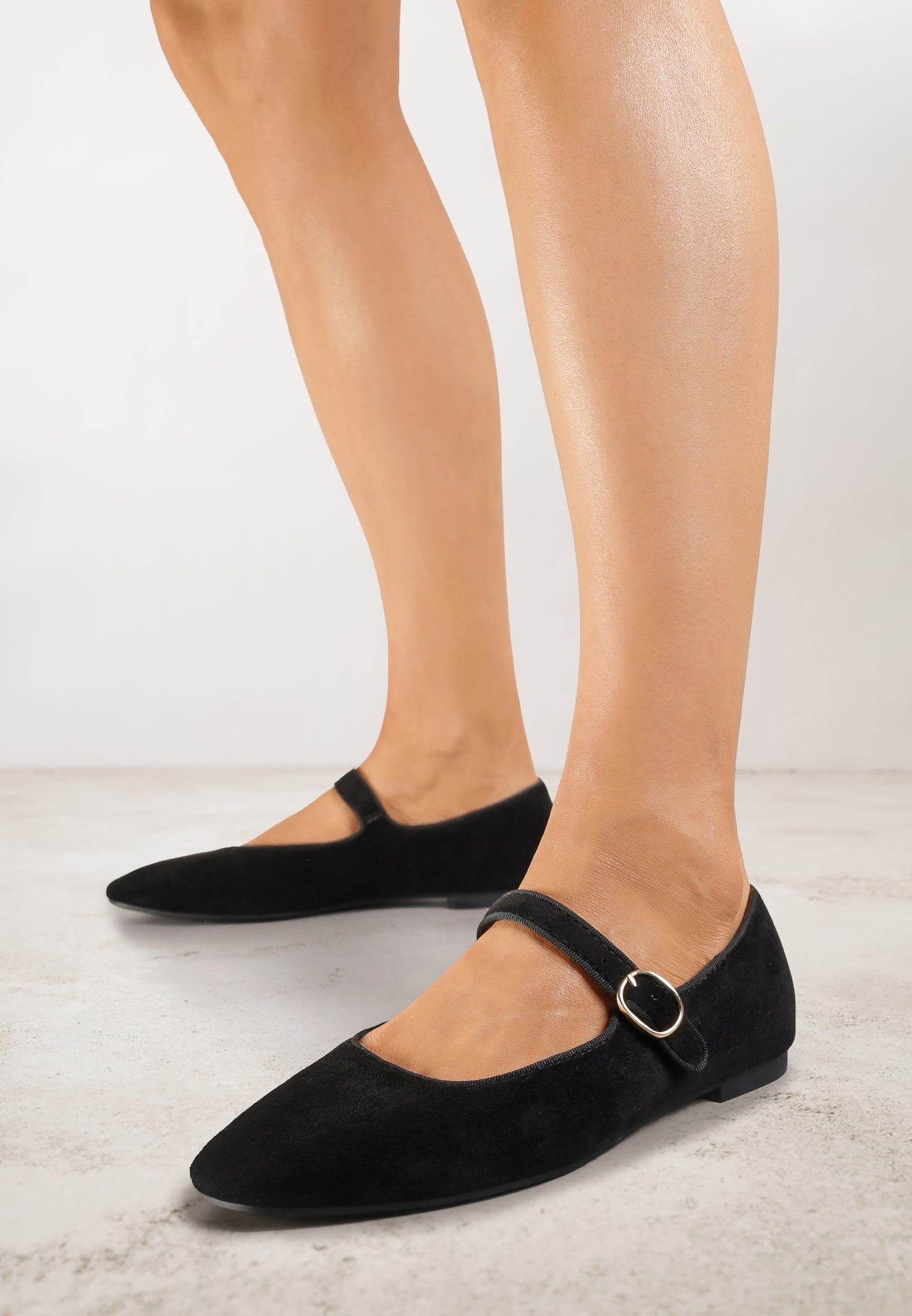 Balerini Negri Vices cu Branț din Piele Naturală și Curea Nalisare