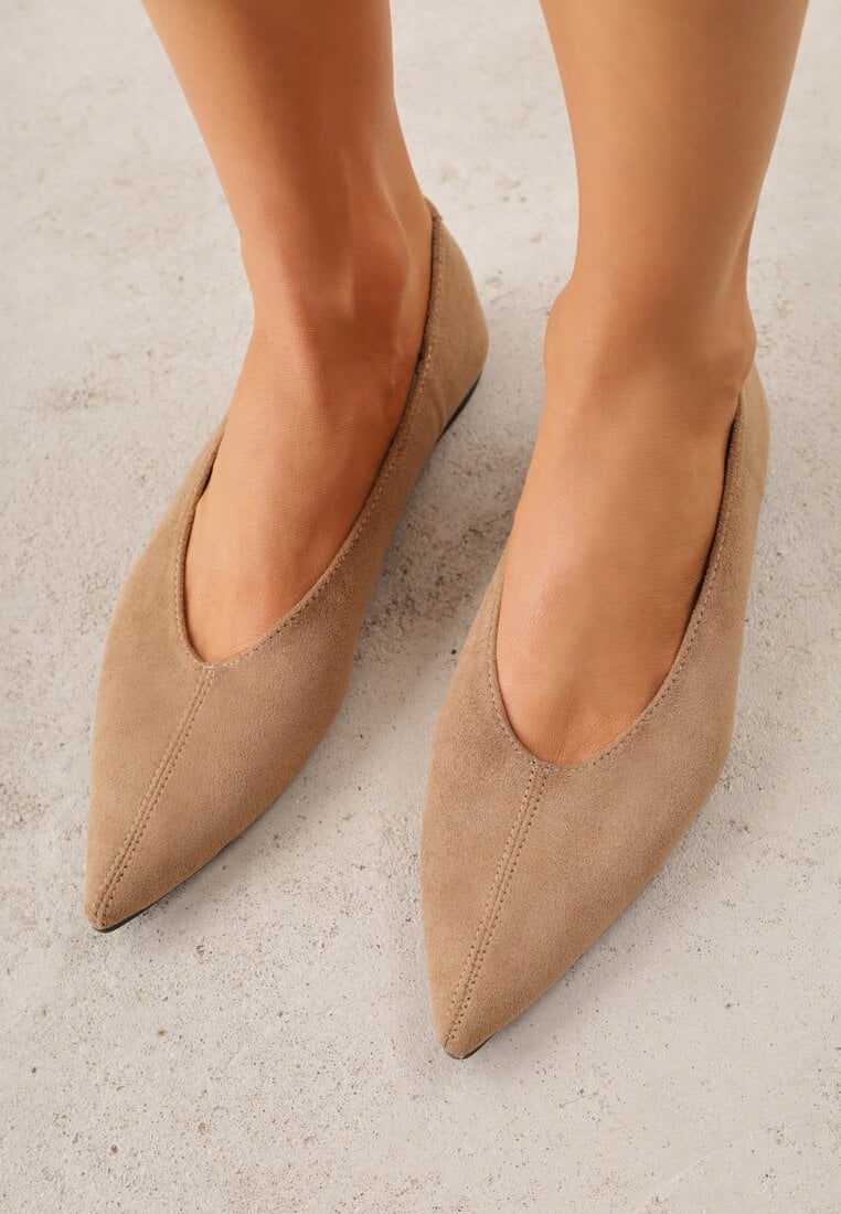 Balerini Clasici Bej închis Vices cu vârf ascuțit Farrie
