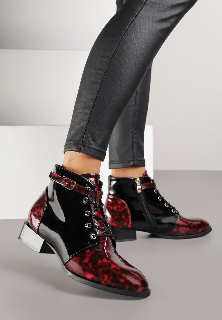 Botine Negru-Roșu Vices cu Cataramă Gelrina