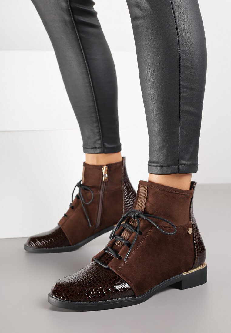 Botine Ghete Maro Vices Decorate Cu Elemente Lăcuite Afridde