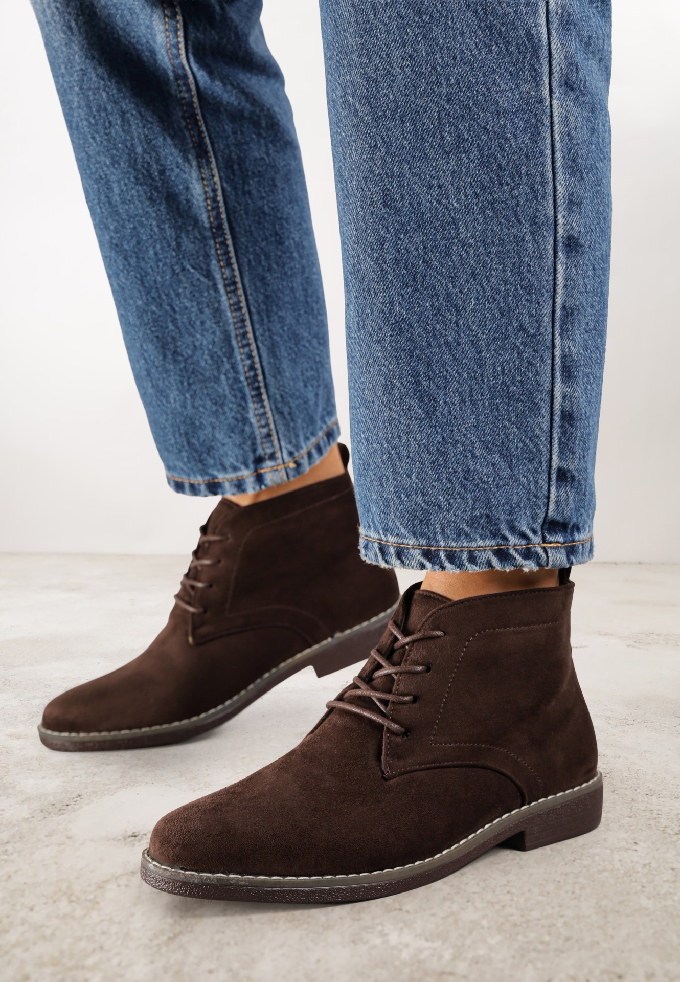 Botine Maro închis Vices cu un croi clasic de bocanci din imitație de piele întoarsă Ativitta