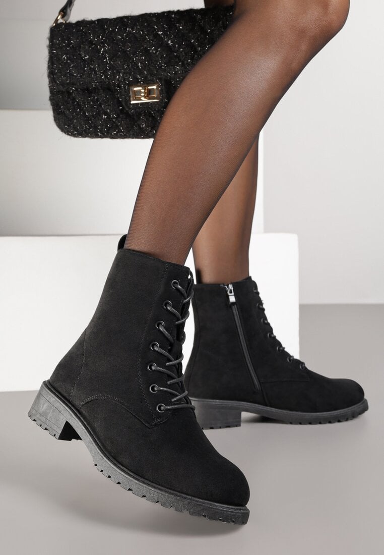 Botine Clasice Negre Worker Morienne