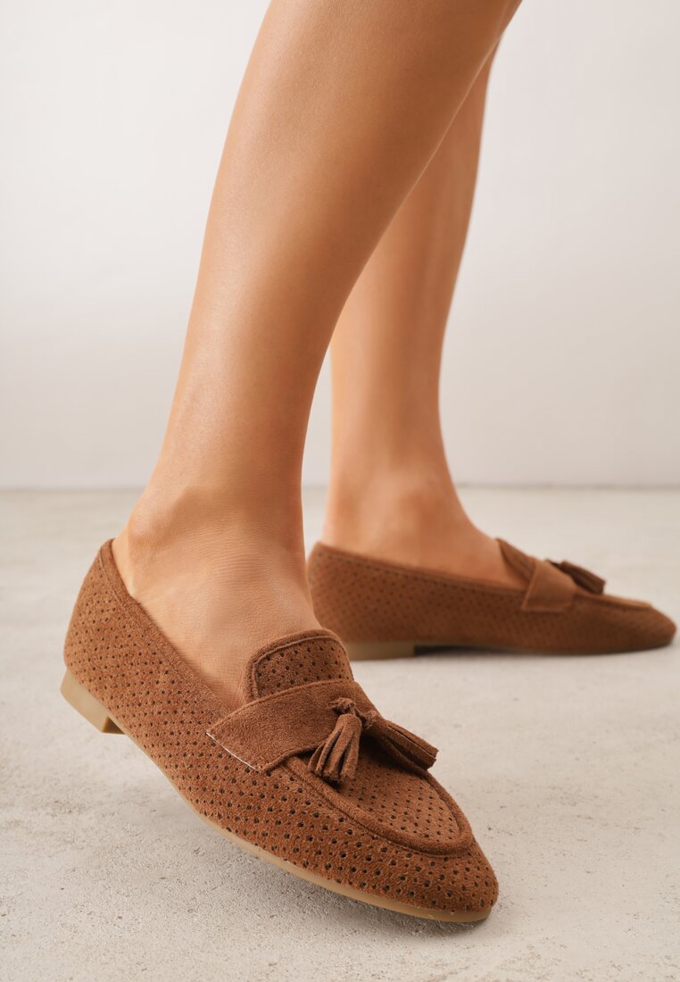 Mocasini Maro VICES cu carâmb ajurat și ciucuri Hyrilea