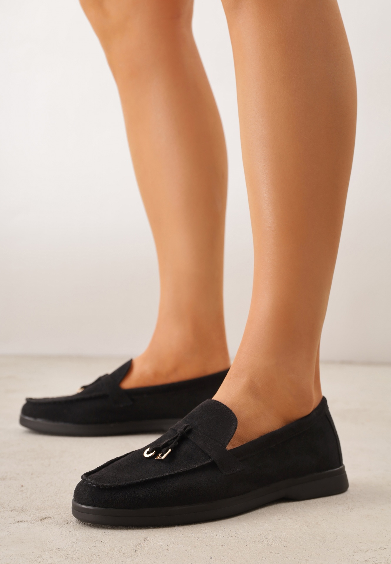 Mocasini Negre VICES Casual cu Branț din Piele și Ornamente Metalice Dinsmore