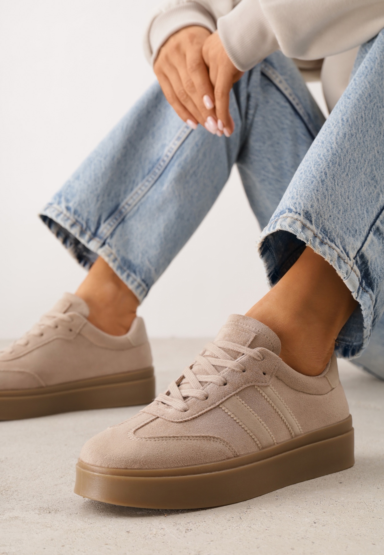 Sneakers Bej închis